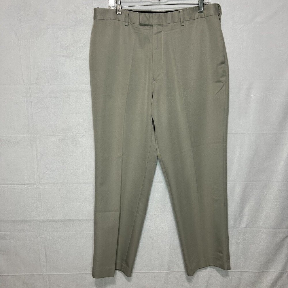 Pro Tour Classic Golf Khaki Lightweight Pants Flat Front Sz 36x29